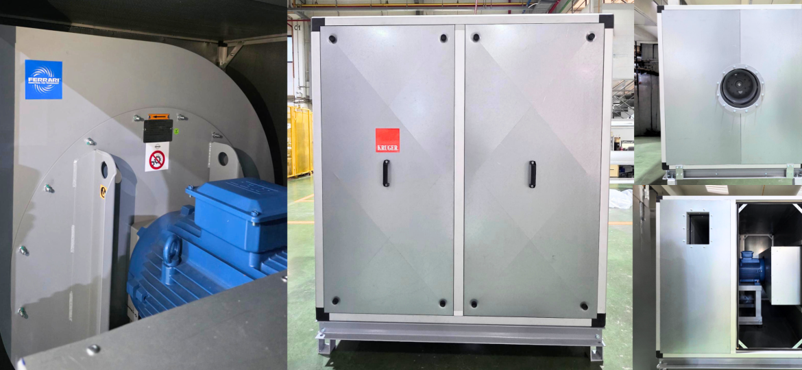 Ferrari Cabinet Fan enclosure designed to reduce noise transmission while maintaining airflow and pressure performance
